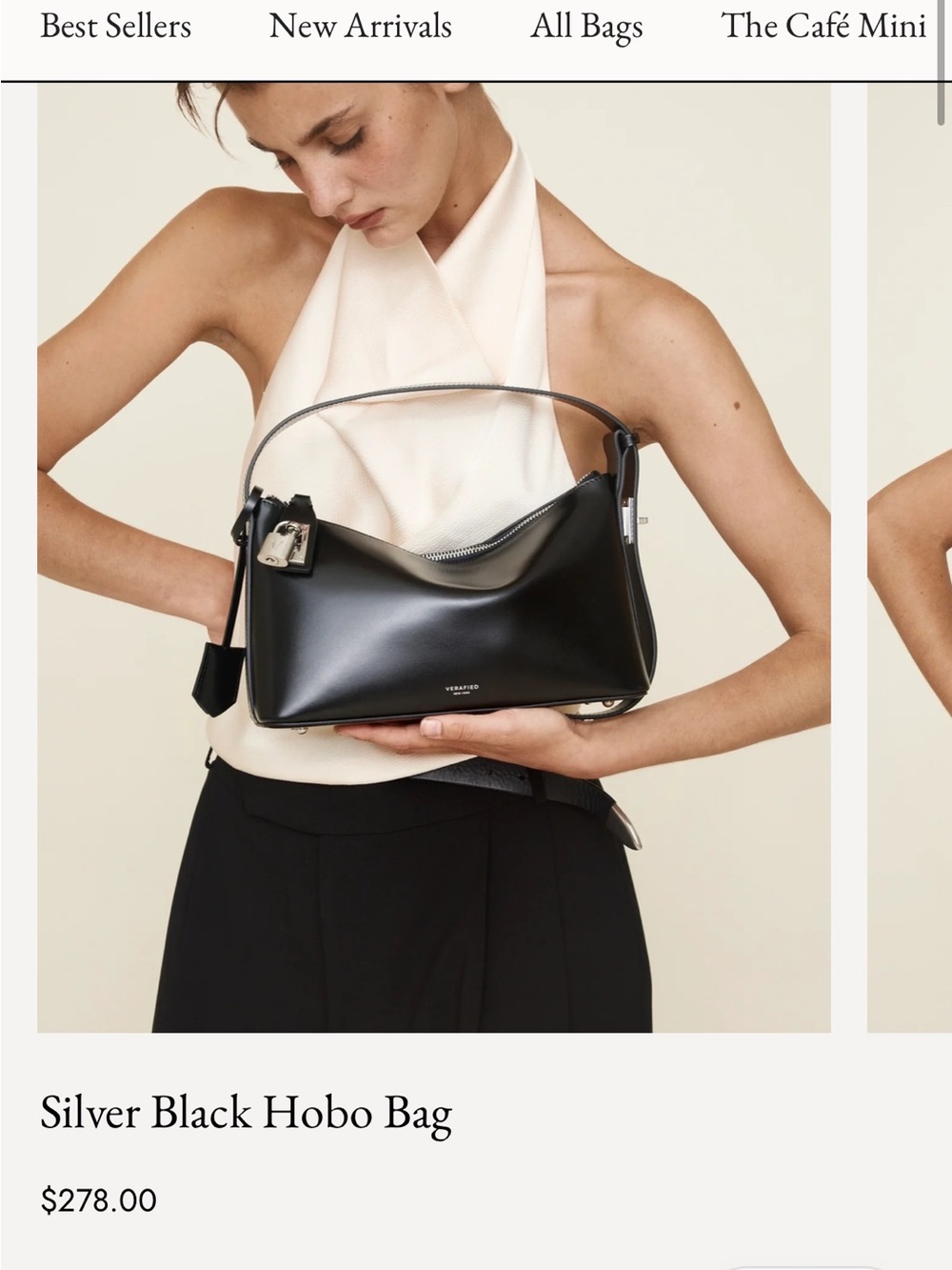 Verified NY black and silver hobo bag - Picture 9 of 11